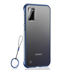 Transparent Crystal Hard Case Back Cover S04 for Huawei Honor View 30 5G Blue