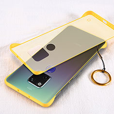 Transparent Crystal Hard Case Back Cover S04 for Huawei Mate 20 X 5G Yellow