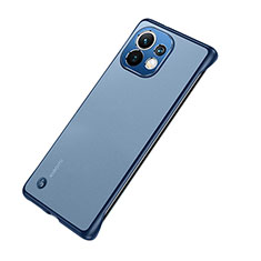 Transparent Crystal Hard Case Back Cover S04 for Xiaomi Mi 11 Lite 4G Blue