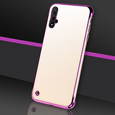 Transparent Crystal Hard Case Back Cover S05 for Huawei Nova 5 Pro Purple