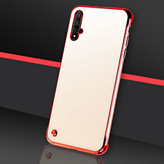 Transparent Crystal Hard Case Back Cover S05 for Huawei Nova 5 Pro Red