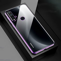Transparent Crystal Hard Case Back Cover S05 for Huawei Nova 5i Purple
