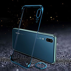 Transparent Crystal Hard Case Back Cover S05 for Huawei P20 Blue