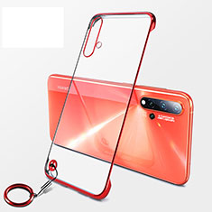 Transparent Crystal Hard Case Back Cover S06 for Huawei Nova 5 Pro Red