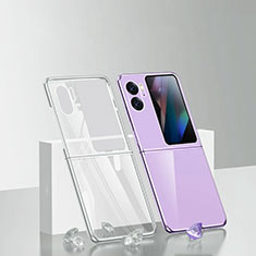 Transparent Crystal Hard Case Back Cover T05 for Oppo Find N2 Flip 5G Clear
