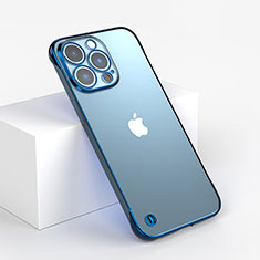 Transparent Crystal Hard Case Back Cover WT1 for Apple iPhone 12 Pro Blue