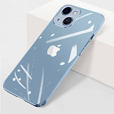 Transparent Crystal Hard Case Back Cover WT1 for Apple iPhone 14 Plus Sky Blue
