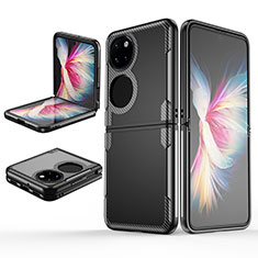 Transparent Crystal Hard Case Back Cover Z01L for Huawei P50 Pocket Black