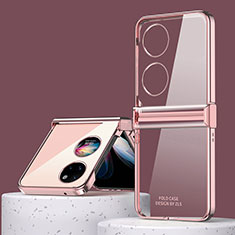 Transparent Crystal Hard Case Back Cover ZL1 for Huawei P50 Pocket Rose Gold
