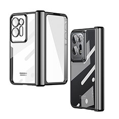 Transparent Crystal Hard Case Back Cover ZL1 for Oppo Find N2 5G Black