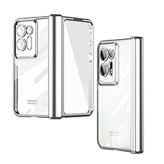 Transparent Crystal Hard Case Back Cover ZL1 for Oppo Find N2 5G Silver