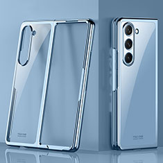 Transparent Crystal Hard Case BMKk Cover MK1 for Samsung Galaxy Z Fold5 5G Blue