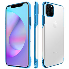 Transparent Crystal Hard Rigid Case Back Cover H01 for Apple iPhone 11 Pro Max Blue