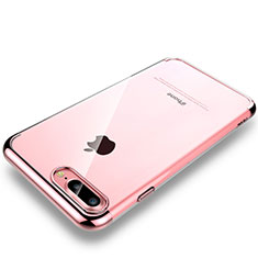 Transparent Crystal Hard Rigid Case Back Cover H01 for Apple iPhone 7 Plus Rose Gold