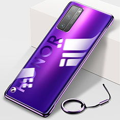 Transparent Crystal Hard Rigid Case Back Cover H01 for Huawei Honor 30 Pro Purple