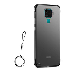 Transparent Crystal Hard Rigid Case Back Cover H01 for Huawei Mate 30 Lite Black