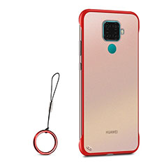 Transparent Crystal Hard Rigid Case Back Cover H01 for Huawei Mate 30 Lite Red