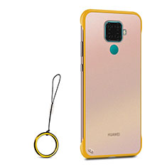 Transparent Crystal Hard Rigid Case Back Cover H01 for Huawei Mate 30 Lite Yellow
