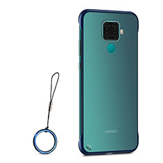 Transparent Crystal Hard Rigid Case Back Cover H01 for Huawei Nova 5z Blue
