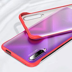 Transparent Crystal Hard Rigid Case Back Cover H01 for Huawei P Smart Pro (2019) Red