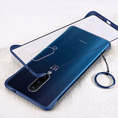Transparent Crystal Hard Rigid Case Back Cover H01 for OnePlus 8 Blue