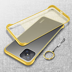 Transparent Crystal Hard Rigid Case Back Cover H01 for Oppo A92s 5G Yellow