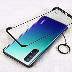 Transparent Crystal Hard Rigid Case Back Cover H01 for Oppo Find X2 Neo Black