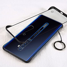 Transparent Crystal Hard Rigid Case Back Cover H01 for Oppo Reno2 Black
