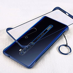 Transparent Crystal Hard Rigid Case Back Cover H01 for Oppo Reno2 Blue