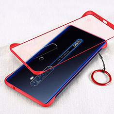Transparent Crystal Hard Rigid Case Back Cover H01 for Oppo Reno2 Red