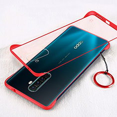 Transparent Crystal Hard Rigid Case Back Cover H01 for Realme X2 Pro Red