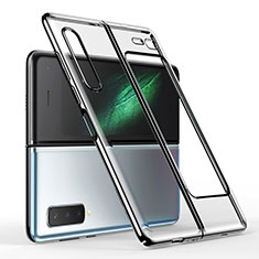 Transparent Crystal Hard Rigid Case Back Cover H01 for Samsung Galaxy Fold Black