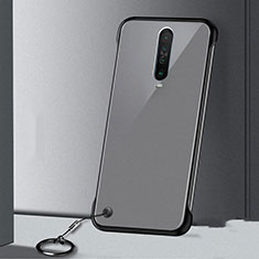Transparent Crystal Hard Rigid Case Back Cover H01 for Xiaomi Poco X2 Black