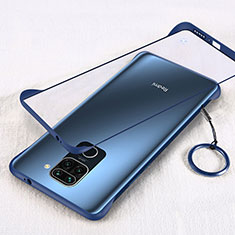Transparent Crystal Hard Rigid Case Back Cover H01 for Xiaomi Redmi Note 9 Blue