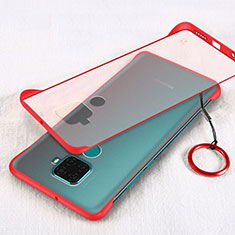 Transparent Crystal Hard Rigid Case Back Cover H02 for Huawei Nova 5i Pro Red