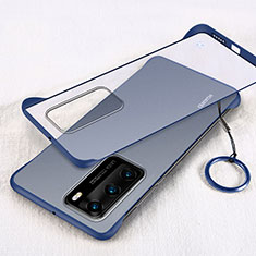 Transparent Crystal Hard Rigid Case Back Cover H02 for Huawei P40 Blue