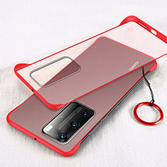Transparent Crystal Hard Rigid Case Back Cover H02 for Huawei P40 Pro Red