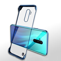 Transparent Crystal Hard Rigid Case Back Cover H02 for OnePlus 7T Pro 5G Blue