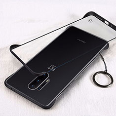 Transparent Crystal Hard Rigid Case Back Cover H02 for OnePlus 8 Pro Black