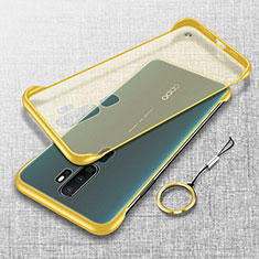 Transparent Crystal Hard Rigid Case Back Cover H02 for Oppo A11 Yellow