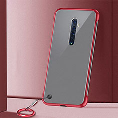 Transparent Crystal Hard Rigid Case Back Cover H02 for Oppo Reno2 Red