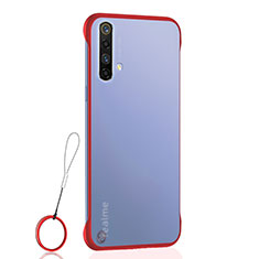 Transparent Crystal Hard Rigid Case Back Cover H02 for Realme X50 5G Red