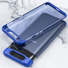 Transparent Crystal Hard Rigid Case Back Cover H02 for Samsung Galaxy A80 Blue