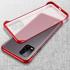Transparent Crystal Hard Rigid Case Back Cover H02 for Xiaomi Mi 10 Lite Red