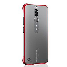 Transparent Crystal Hard Rigid Case Back Cover H02 for Xiaomi Redmi 8 Red