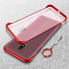Transparent Crystal Hard Rigid Case Back Cover H02 for Xiaomi Redmi 8A Red