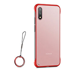 Transparent Crystal Hard Rigid Case Back Cover H03 for Huawei Honor 9X Red