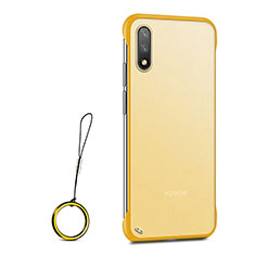 Transparent Crystal Hard Rigid Case Back Cover H03 for Huawei Honor 9X Yellow