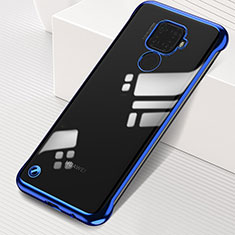 Transparent Crystal Hard Rigid Case Back Cover H03 for Huawei Mate 30 Lite Blue