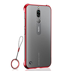 Transparent Crystal Hard Rigid Case Back Cover H03 for Xiaomi Redmi 8 Red